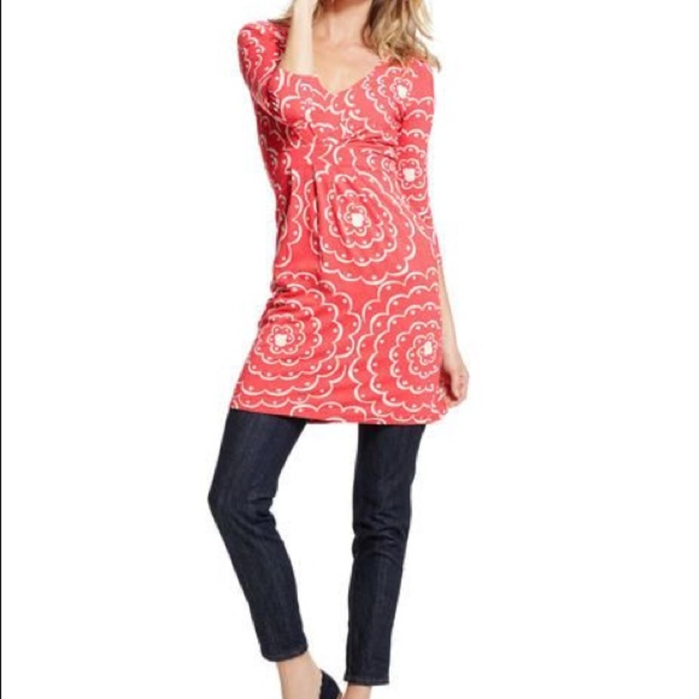 Boden Floral Tunic Top Size 8